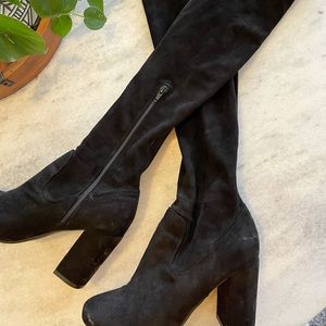 Suede over-the-knee boots